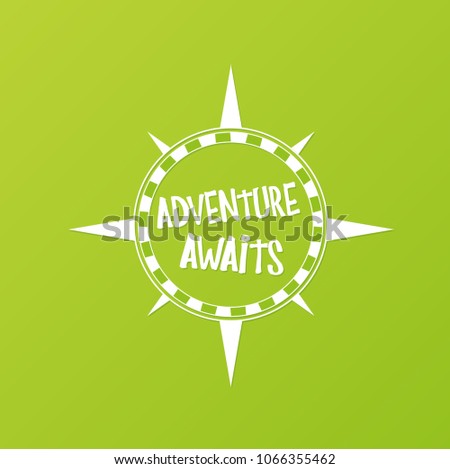 Adventure awaits. Vector illustration.