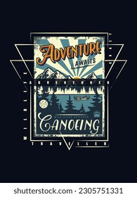 Adventure awaits wild river explorer t shirt design 