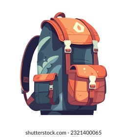 Adventure backpack for exploration over white