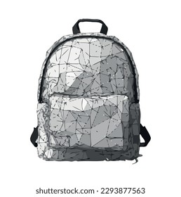 Adventure backpack for hiking and exploration over white