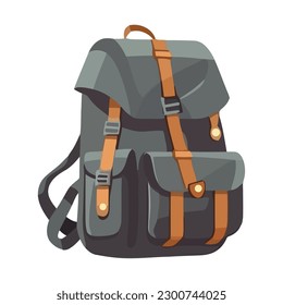 Adventure backpack symbolizes exploration icon isolated