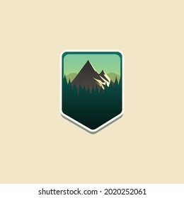 adventure badge colored vector logo