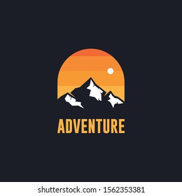 Adventure badge logo design vector illustration
