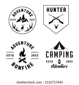 vector de diseño de logotipo de insignia de aventura