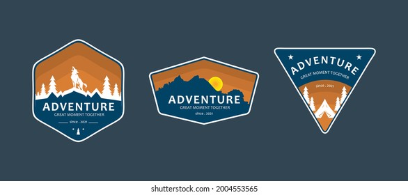 adventure badge logo design vintage