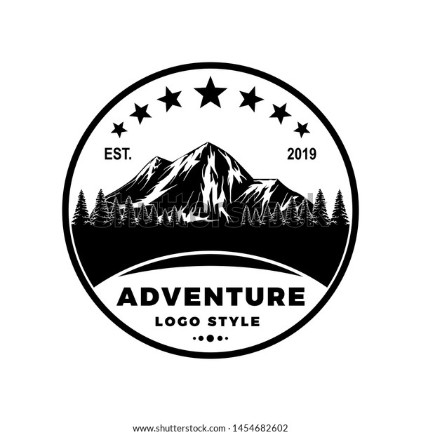 Adventure Badge Logo Style Grunge Rubber Stock Vector (Royalty Free ...