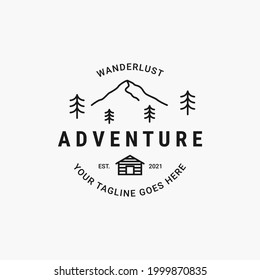 Adventure Badge Logo Vector Illustration Design