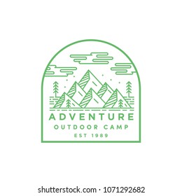 Adventure badge vector logo icon illustration
