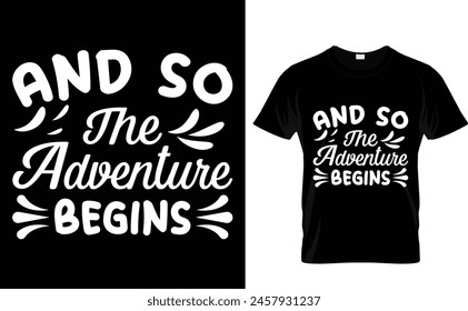 And so the adventure begins graduation t shirt design Vector File