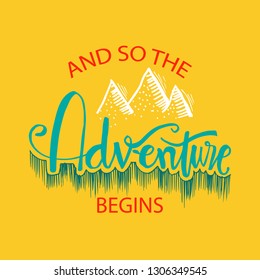 And so the adventure begins hand  lettering for card and poster.