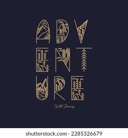 The Adventure Begins, Outdoors Vintage T shirt,sweatshirt,hoodie, design print ready template vector art. 