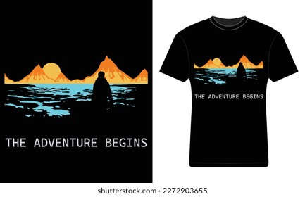 The adventure begins t-shirt design