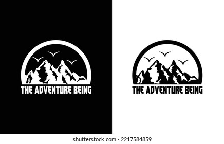 The Adventure Being Hiking Quote T shirt design, typography