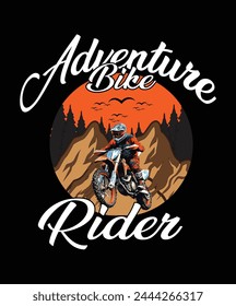 Adventure Bike Rider T-shirt Design