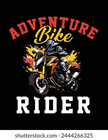 Adventure Bike Rider T-shirt Design