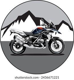 Adventure Bike Vector. This logo is perfect for the community, the club, the event logo and touring events.