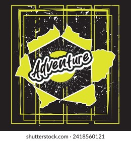 Adventure black t shirt design