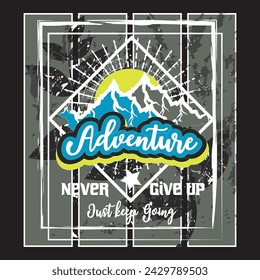 Adventure black t shirt design