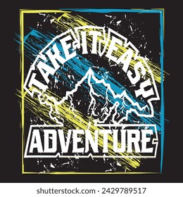 Adventure black t shirt design