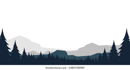 adventure, blue, forest, shadow, silhouette, nature, outdoor, tree, landscape, background, summer, scene, sky, vector, grass, travel, light, sunset, wild, autumn, evening, park, beautiful, art, dark,