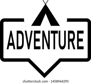 Adventure bubble speak icon trendy flat design