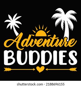 Adventure buddies Traveling Corps T shirt and mug design vector illustration