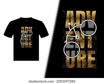 Adventure by Bicycle Vector T Shirt Design