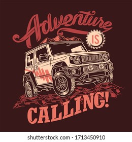 adventure is calling 4x4 off road quotes saying