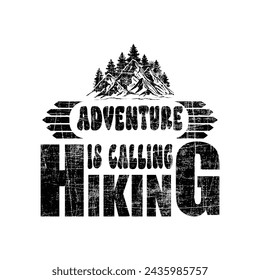 Adventure is calling Hiking t-shirt.eps
