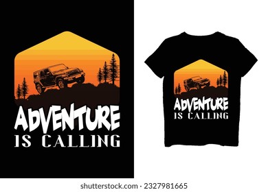 Adventure is calling mountain t shirt