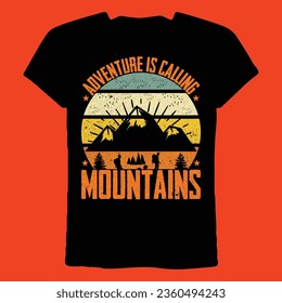 Adventure is Calling Mountains T-Shirt