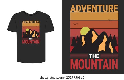 adventure is calling i must go mountain t shirt design