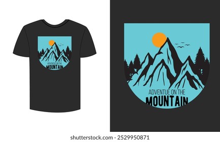 adventure is calling i must go mountain t shirt design