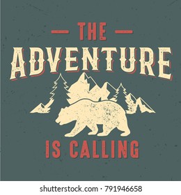 The Adventure Is Calling - Tee Design For Print