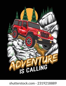 
adventure is calling t-shirt design