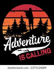 Adventure is calling tshirt design