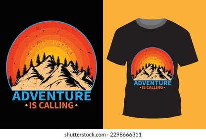 Adventure is calling vintage t-shirt design