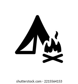 Adventure camp icon (Simple vector illustration)