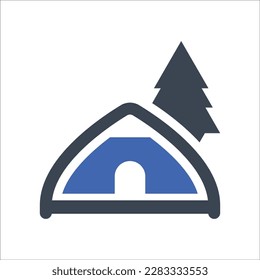 Adventure camp icon, Vector Graphics