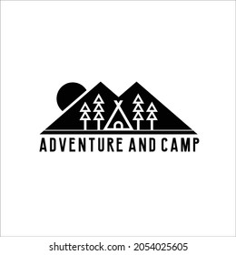 Adventure and camp logo vector image