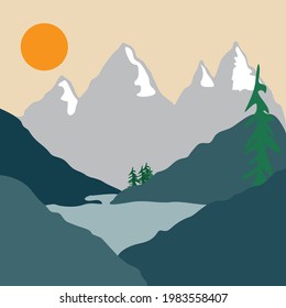 Adventure camp outdoor. college. trekking. vintage mountains tee print design.