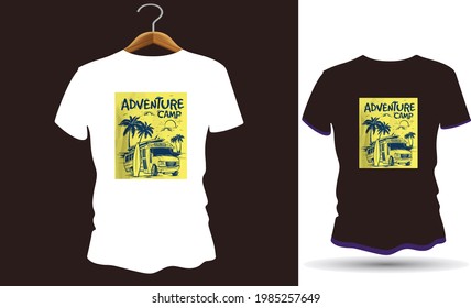 Adventure camp t shirt design idea