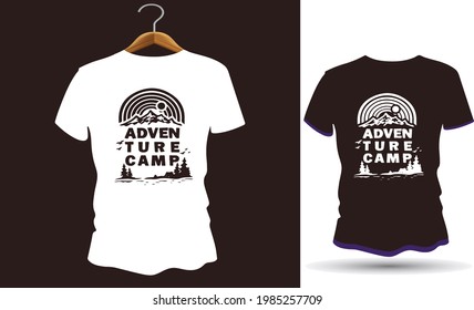 Adventure camp t shirt design idea