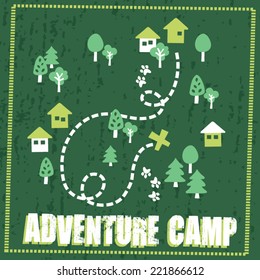 Adventure Camp Trail Guide Illustration