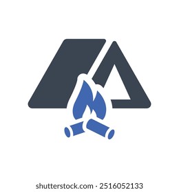Abenteuer-Camping-Symbol, Vektorgrafiken