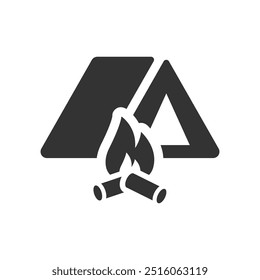 Adventure camping icon, Vector Graphics