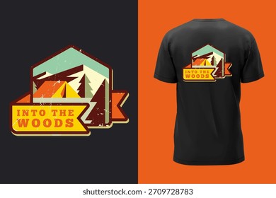 Adventure Camping Retro Emblem Vector