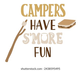 Adventure Camping with Smore Fun - Designing Logo, Mascot, Sticker, T-Shirt