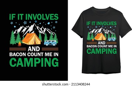 Gráfica del vector de diseño de camisetas de Camping de aventura