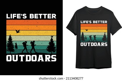 Adventure Camping T-shirt Design Vector graphic